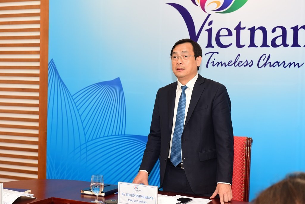 Tổng cục trưởng Tổng cục Du lịch Nguyễn Trùng Khánh phát biểu tại hội nghị